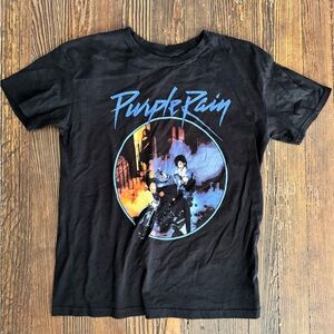 Purple Rain Prince Black Graphic T-Shirt